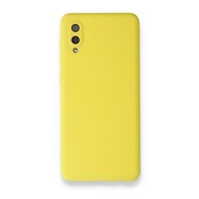 BSSM Samsung Galaxy A02 Nano İçi Kadife Silikon Sarı Kılıf