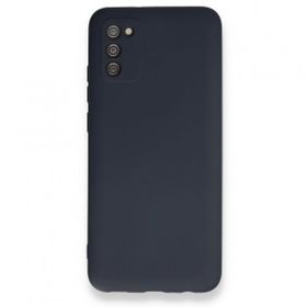 BSSM Samsung Galaxy A02S Nano içi Kadife Silikon Lacivert Kılıf