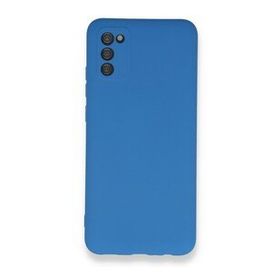 BSSM Samsung Galaxy A02S Nano içi Kadife Silikon Mavi Kılıf