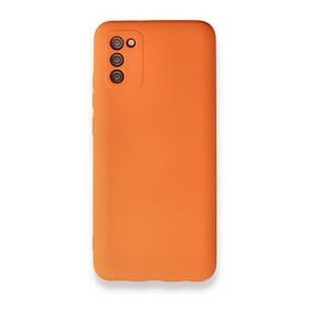 BSSM Samsung Galaxy A02S Nano içi Kadife Silikon Turuncu Kılıf