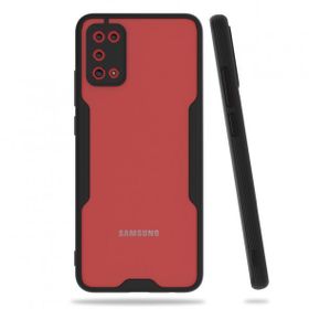 BSSM Samsung Galaxy A02S Platin Silikon Siyah Kılıf