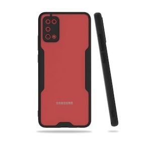 BSSM Samsung Galaxy A02S Platin Silikon Siyah Kılıf