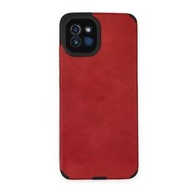 BSSM Samsung Galaxy A03 Loop Deri Silikon Kırmızı Kılıf