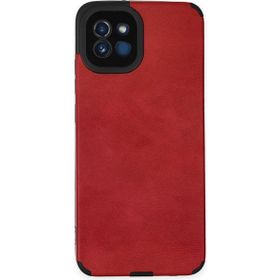 BSSM Samsung Galaxy A03 Loop Deri Silikon Kırmızı Kılıf