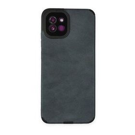 BSSM Samsung Galaxy A03 Loop Deri Silikon Lacivert Kılıf