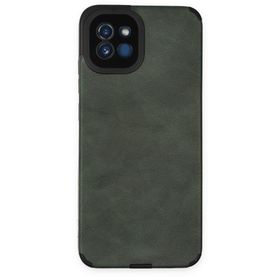 BSSM Samsung Galaxy A03 Loop Deri Silikon Yeşil Kılıf