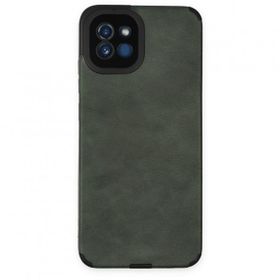 BSSM Samsung Galaxy A03 Loop Deri Silikon Yeşil Kılıf