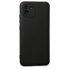 BSSM Samsung Galaxy A03 Nano içi Kadife Silikon Siyah Kılıf
