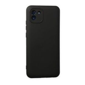 BSSM Samsung Galaxy A03 Nano içi Kadife Silikon Siyah Kılıf