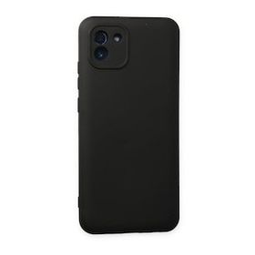 BSSM Samsung Galaxy A03 Nano içi Kadife Silikon Siyah Kılıf