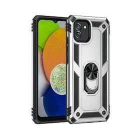 BSSM Samsung Galaxy A03 Sofya Yüzüklü Silikon Kapak Kırmızı Kılıf