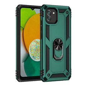 BSSM Samsung Galaxy A03 Sofya Yüzüklü Silikon Kapak Yeşil Kılıf