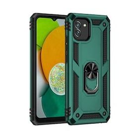 BSSM Samsung Galaxy A03 Sofya Yüzüklü Silikon Kapak Yeşil Kılıf