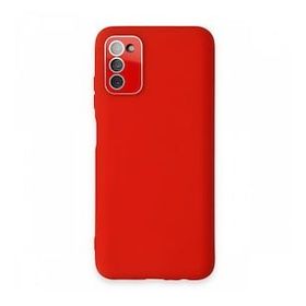 BSSM Samsung Galaxy A03S Lansman Glass Kapak Kırmızı Kılıf