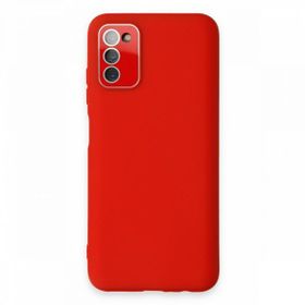 BSSM Samsung Galaxy A03S Lansman Glass Kapak Kırmızı Kılıf