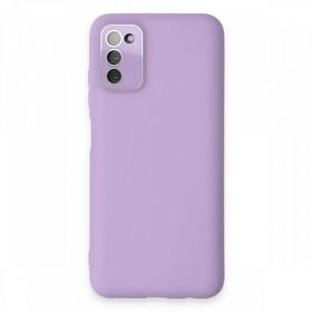 BSSM Samsung Galaxy A03S Lansman Glass Kapak Lila Kılıf