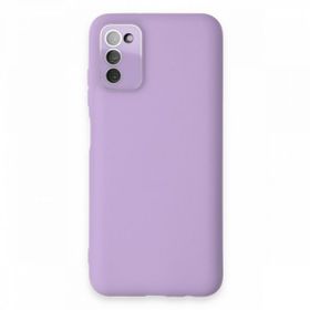 BSSM Samsung Galaxy A03S Lansman Glass Kapak Lila Kılıf