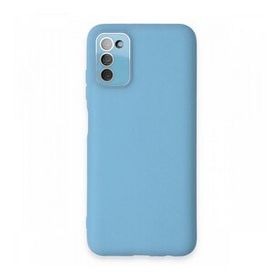 BSSM Samsung Galaxy A03S Lansman Glass Kapak Mavi Kılıf