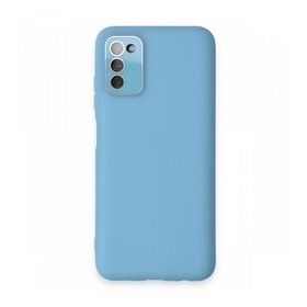 BSSM Samsung Galaxy A03S Lansman Glass Kapak Mavi Kılıf