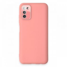BSSM Samsung Galaxy A03S Lansman Glass Kapak Pembe Kılıf