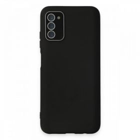 BSSM Samsung Galaxy A03S Lansman Glass Kapak Siyah Kılıf