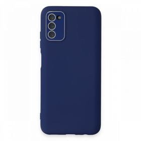 BSSM Samsung Galaxy A03S Lansman Glass Kapak Sky Blue Kılıf