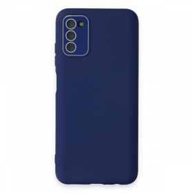 BSSM Samsung Galaxy A03S Lansman Glass Kapak Sky Blue Kılıf