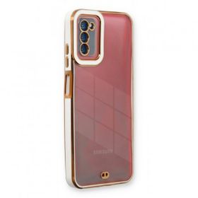 BSSM Samsung Galaxy A03S Liva Lens Silikon Beyaz Kılıf
