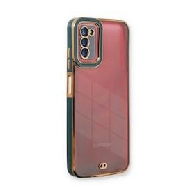BSSM Samsung Galaxy A03S Liva Lens Silikon Yeşil Kılıf