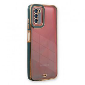 BSSM Samsung Galaxy A03S Liva Lens Silikon Yeşil Kılıf