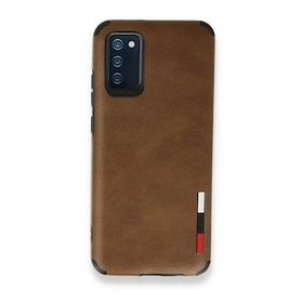 BSSM Samsung Galaxy A03S Loop Deri Silikon Kahverengi Kılıf