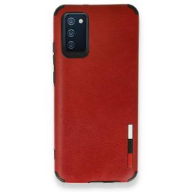 BSSM Samsung Galaxy A03S Loop Deri Silikon Kırmızı Kılıf