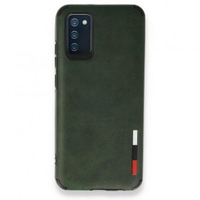 BSSM Samsung Galaxy A03S Loop Deri Silikon Yeşil Kılıf
