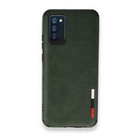 BSSM Samsung Galaxy A03S Loop Deri Silikon Yeşil Kılıf
