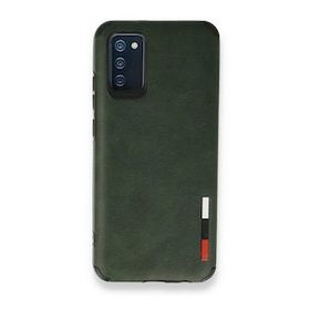 BSSM Samsung Galaxy A03S Loop Deri Silikon Yeşil Kılıf