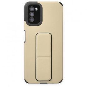 BSSM Samsung Galaxy A03S Mega Standlı Silikon Gold Kılıf
