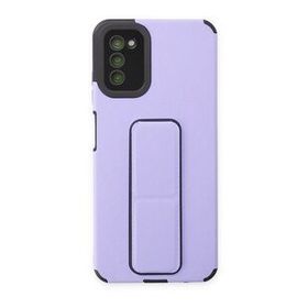BSSM Samsung Galaxy A03S Mega Standlı Silikon Lila Kılıf