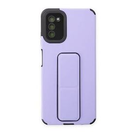 BSSM Samsung Galaxy A03S Mega Standlı Silikon Lila Kılıf