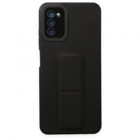 BSSM Samsung Galaxy A03S Mega Standlı Silikon Siyah Kılıf
