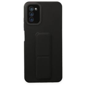 BSSM Samsung Galaxy A03S Mega Standlı Silikon Siyah Kılıf