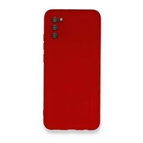 BSSM Samsung Galaxy A03S Nano içi Kadife Silikon Kırmızı Kılıf