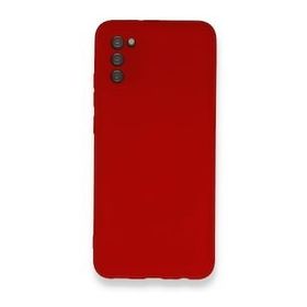 BSSM Samsung Galaxy A03S Nano içi Kadife Silikon Kırmızı Kılıf