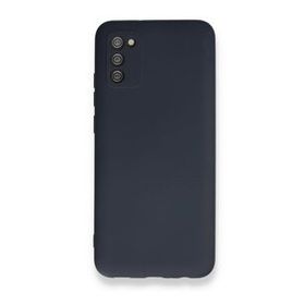 BSSM Samsung Galaxy A03S Nano içi Kadife Silikon Lacivert Kılıf
