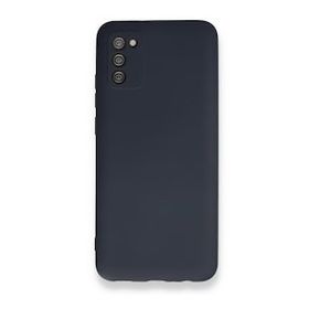 BSSM Samsung Galaxy A03S Nano içi Kadife Silikon Lacivert Kılıf