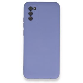 BSSM Samsung Galaxy A03S Nano içi Kadife Silikon Lila Kılıf