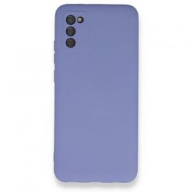 BSSM Samsung Galaxy A03S Nano içi Kadife Silikon Lila Kılıf