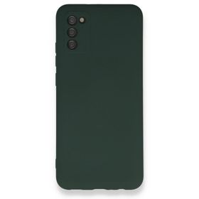 BSSM Samsung Galaxy A03S Nano içi Kadife Silikon Siyah Kılıf