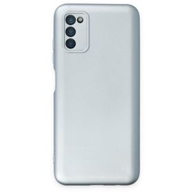 BSSM Samsung Galaxy A03S Nano içi Kadife Silikon Sky Blue Kılıf
