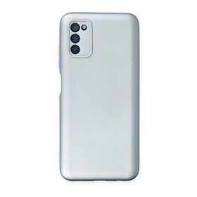 BSSM Samsung Galaxy A03S Nano içi Kadife Silikon Sky Blue Kılıf