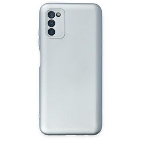 BSSM Samsung Galaxy A03S Nano içi Kadife Silikon Sky Blue Kılıf